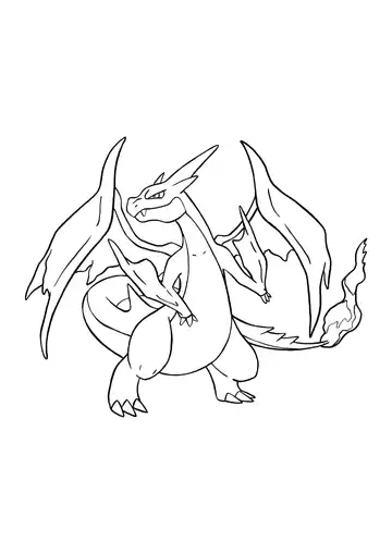 Pokémon Mega Charizard Y coloring page
