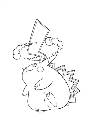 Pokémon Gigantamax Pikachu coloring page