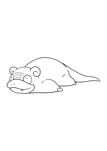 Pokémon Galarian Slowpoke coloring page
