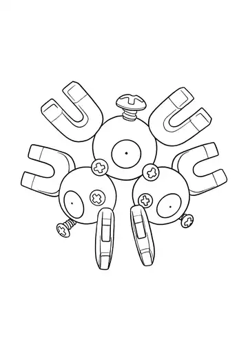 Pokémon Magneton coloring page