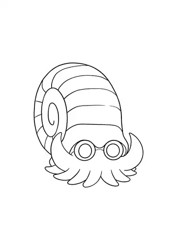 Pokémon Omanyte coloring page