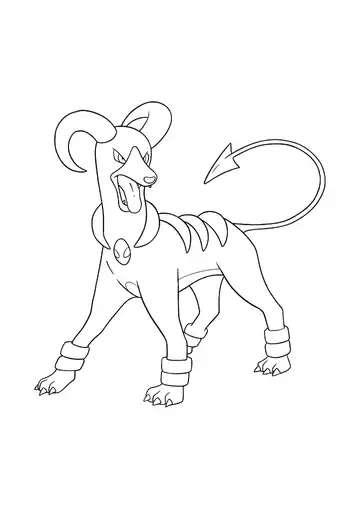 Pokémon Houndoom coloring page