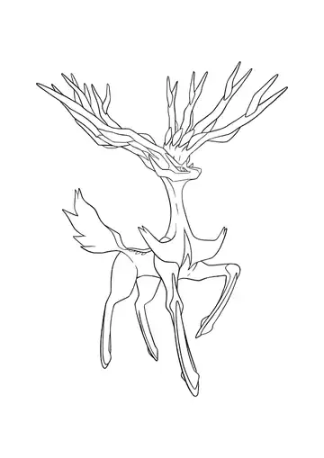 Pokémon Xerneas coloring page