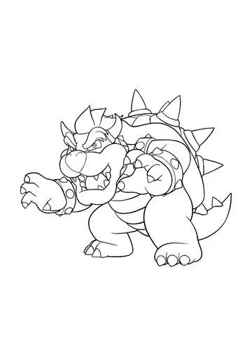 Super Mario Bros. Bowser coloring page