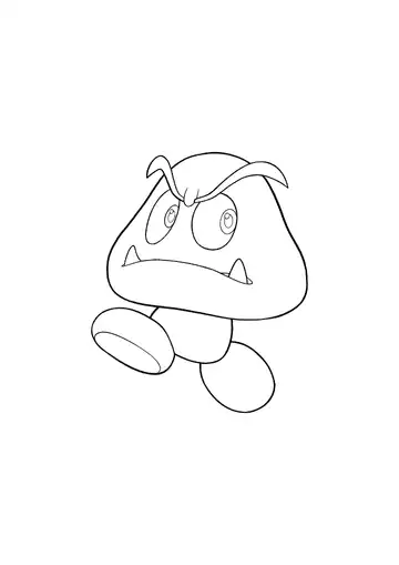 Super Mario Bros. Goomba coloring page