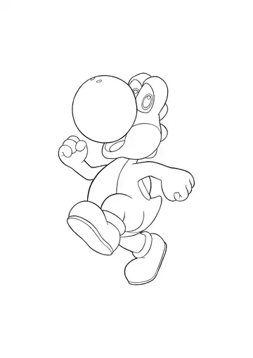 Super Mario Bros. Yoshi coloring page